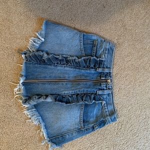 Carmar Zip Up Jean Skirt